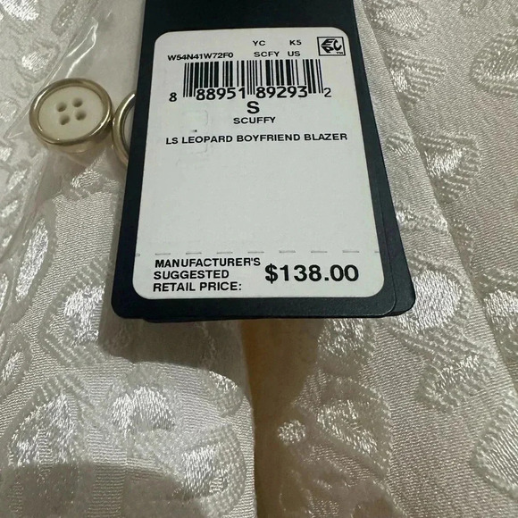 Vintage GUESS Leopard Boyfriend Blazer size S - Picture 7 of 7